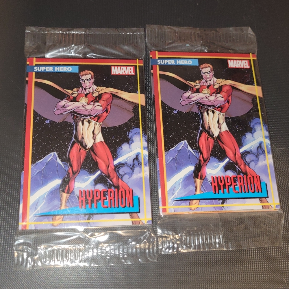 New! 2 Packs of MARVEL HEROES REBORN HYPERION Trading Cards
